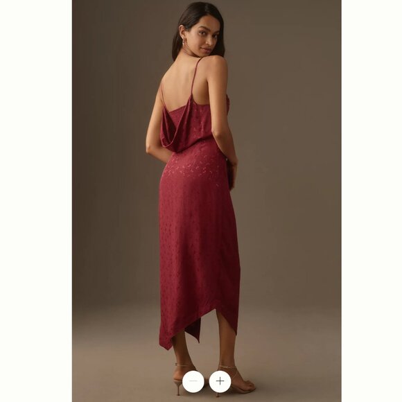 Anthropologie Asymmetrical Slip Midi Dress - Picture 2 of 4